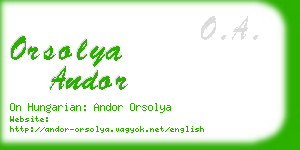 orsolya andor business card